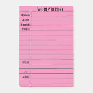 Create Your Own Business Weekly Report  Post-it Notes