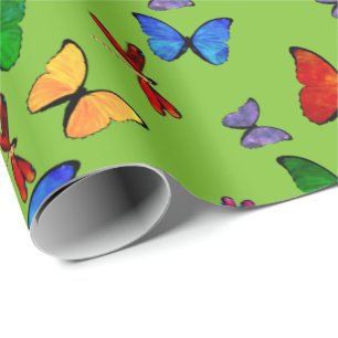 Create Your Own Butterfly Party Wrapping Paper