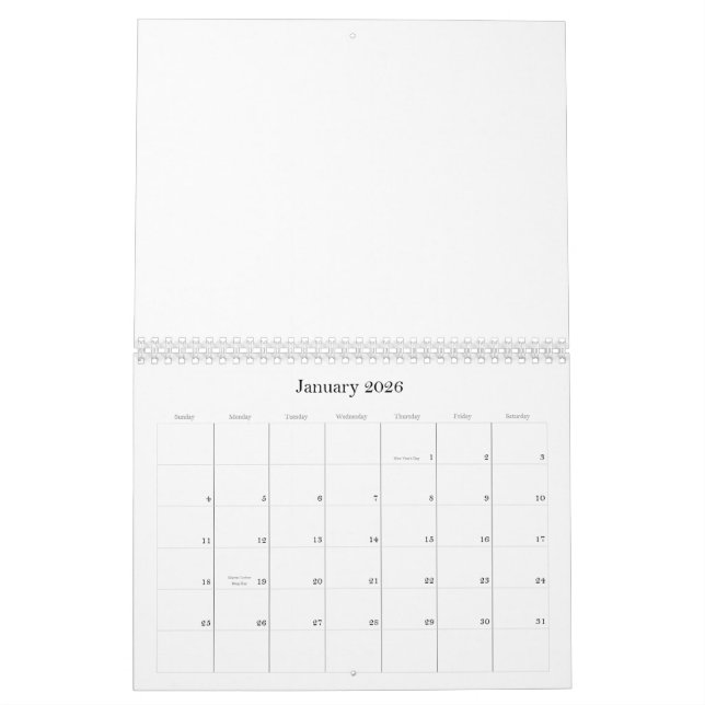 Create Your Own Calendar (Jan 2026)