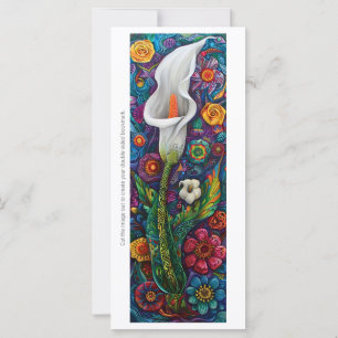 Create Your Own Calla Lily Dot Art Bookmark Card