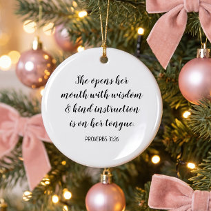 Create Your Own Calligraphy Bible Verse Ceramic Tree Decoration