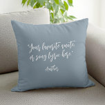 Create Your Own Calligraphy Quote Cushion<br><div class="desc">Create your own custom quote throw pillow. Features minimalist calligraphy typography.</div>
