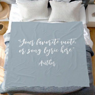 Create Your Own Calligraphy Quote Fleece Blanket