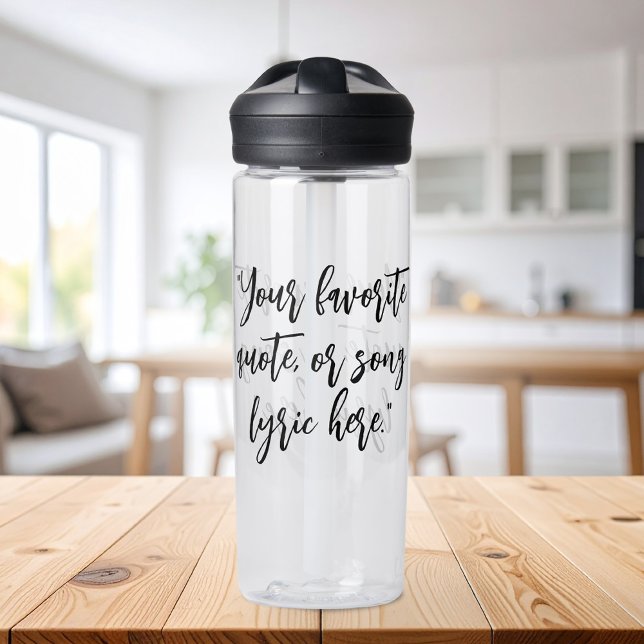 Create Your Own Calligraphy Quote Water Bottle (Creator Uploaded)