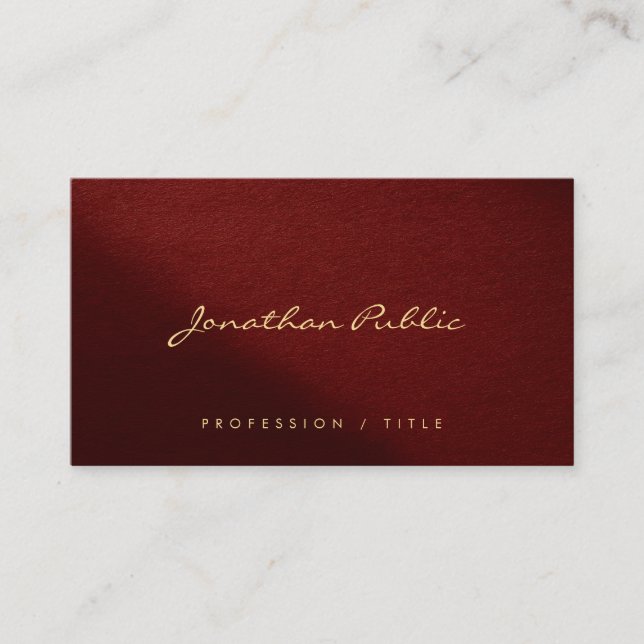 Create Your Own Calligraphy Script Business Card (Front)