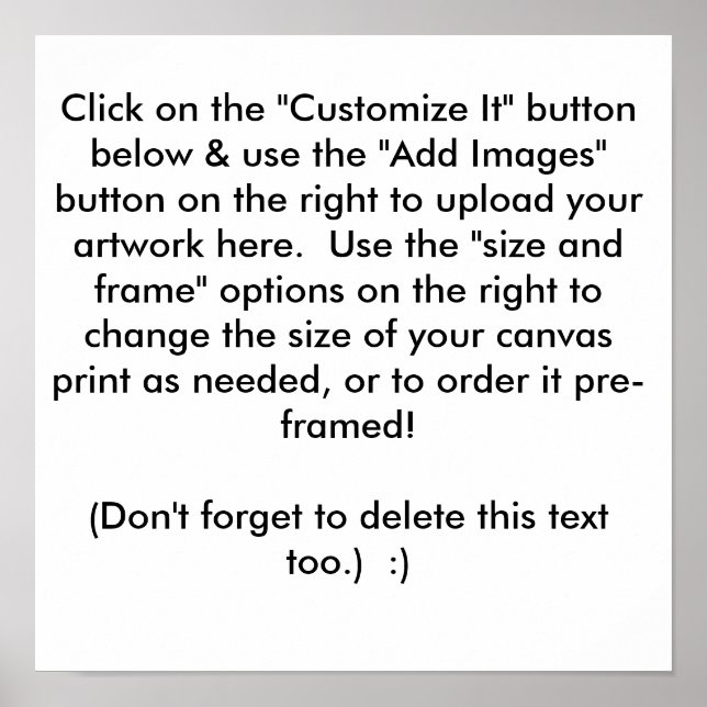 Create Your Own Canvas Art Print (Front)