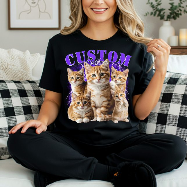 create your own cat or any pets 90s bootleg  T-Shirt (Creator Uploaded)