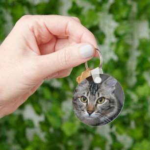 Create Your Own Cat Pet Photo Custom Picture Key Ring