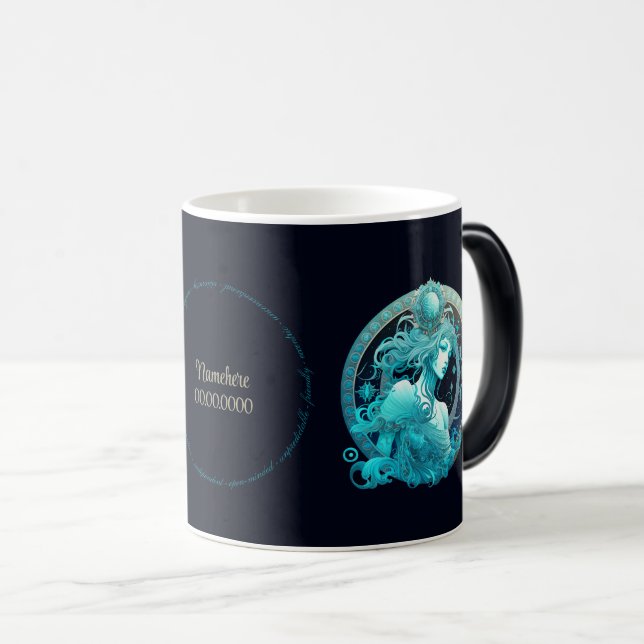 Create Your Own Celestial Aquarius Zodiac Magic Mug (Front Right)
