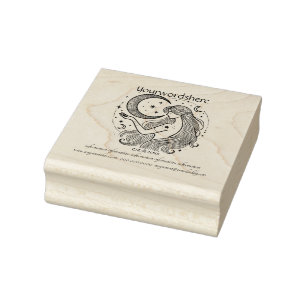 Create Your Own Celestial Crescent Moon Ritual Rubber Stamp