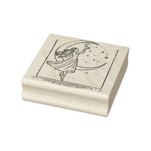 Create Your Own Celestial Dancing Moon Magic Rubber Stamp