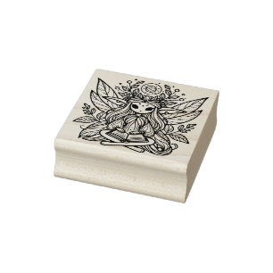 Create Your Own Celestial Fairy Grimoire Magic Rubber Stamp