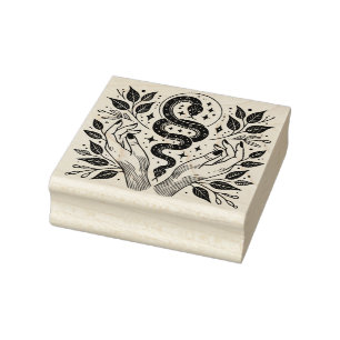 Create Your Own Celestial Floral Serpent Magic Rubber Stamp