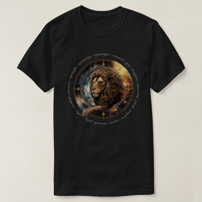 Create Your Own Celestial Leo Zodiac T-Shirt (Design Front)