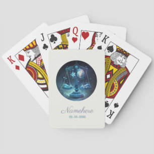 Create Your Own Celestial Libra Zodiac Playing Cards