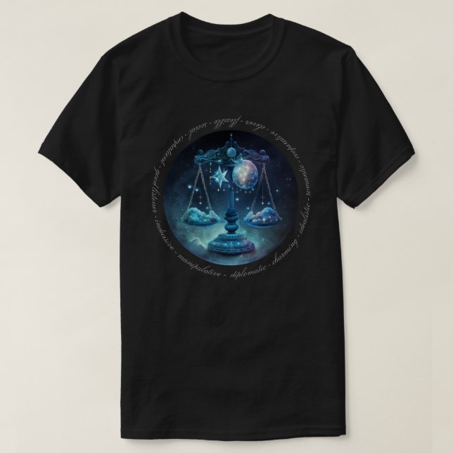 Create Your Own Celestial Libra Zodiac T-Shirt (Design Front)