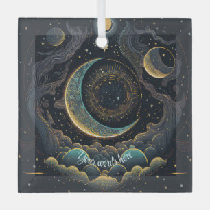 Create Your Own Celestial Moon & Clouds Glass Tree Decoration
