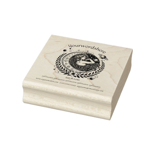Create Your Own Celestial Moon Goddess Power Rubber Stamp (Stamp)
