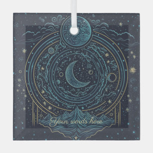 Create Your Own Celestial Moons & Mountains Glass Tree Decoration
