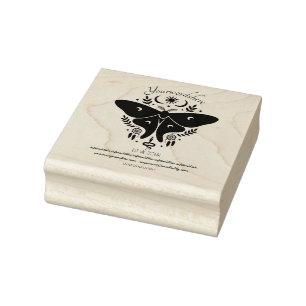 Create Your Own Celestial Moth Totem Rubber Stamp