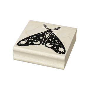 Create Your Own Celestial Planetary Moth Rubber Stamp