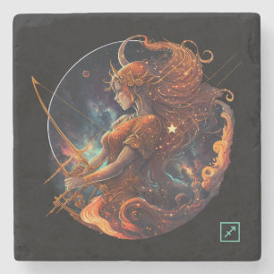 Create Your Own Celestial Sagittarius Stone Coaster
