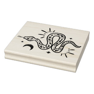 Create Your Own Celestial Spotted Serpent Rubber Stamp