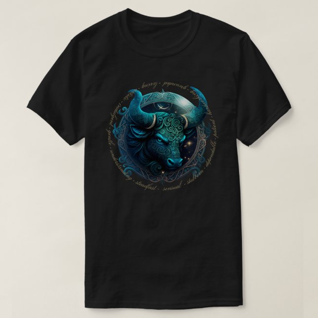 Create Your Own Celestial Taurus Zodiac T-Shirt (Design Front)