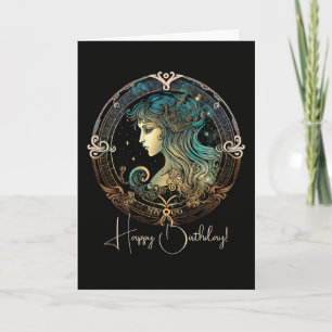 Create Your Own Celestial Virgo Zodiac Holiday Card