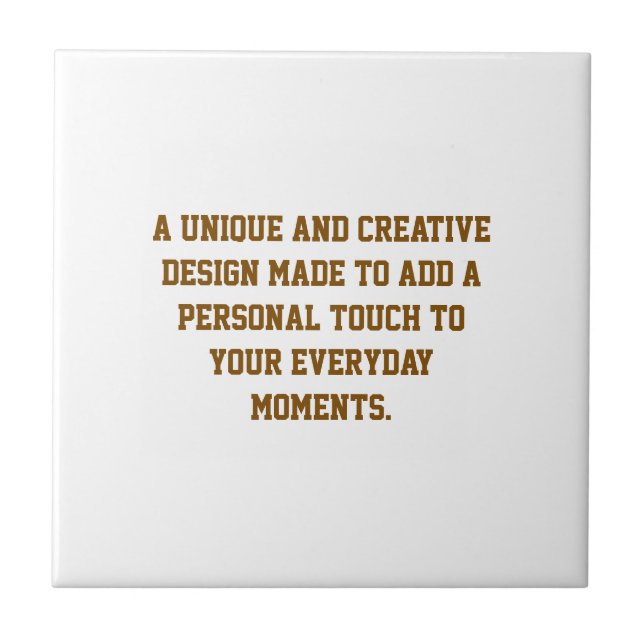 Create Your Own Ceramic Tile, Small Tile (Front)