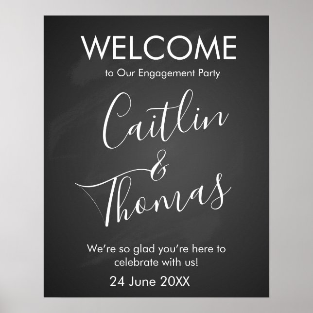 Create your own chalkboard party sign (Front)
