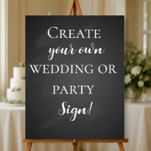 Create your own chalkboard party sign