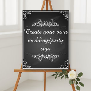 Create your own chalkboard wedding sign
