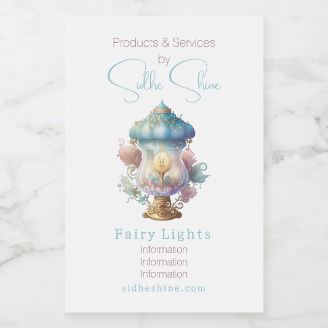 Create Your Own Charming Fairy Lamp Wine Label (Single Label)