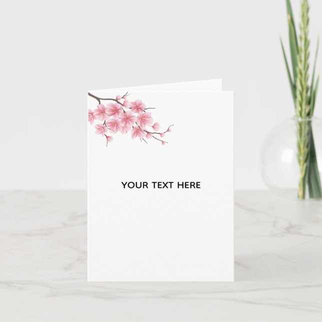 Create Your Own Charry Blossom Flower Card (Front)