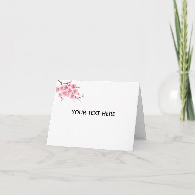 Create Your Own Charry Blossom Flower Card (Front)