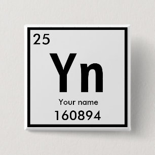 Create your own chemical element Square Button