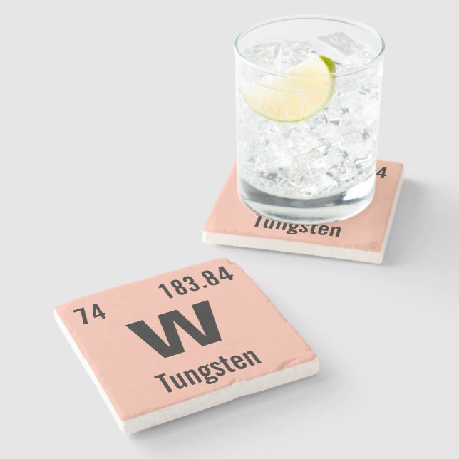 Create Your Own Chemistry Element Stone Coaster (Side)
