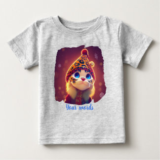 Create Your Own Christmas Cheetah Baby T-Shirt