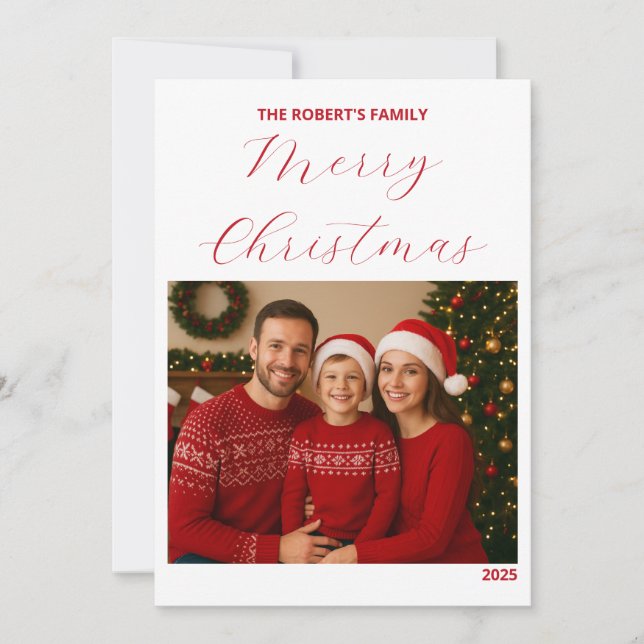 create your own Christmas Family Card (Front)