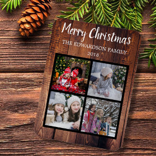 Create your own christmas family photo collage magnet