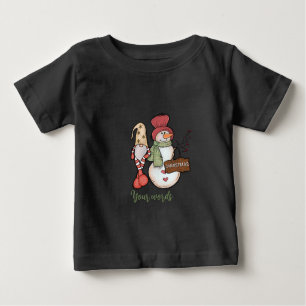 Create Your Own Christmas Gnome & Snowman Baby T-Shirt