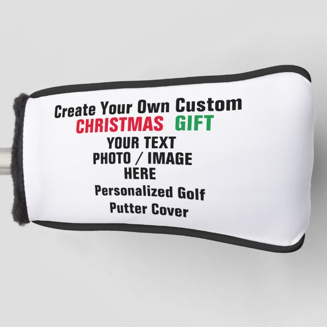 Create Your Own Christmas Golf Gift: Personalised Golf Head Cover (Front)