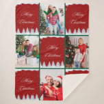 Create Your Own Christmas Photo Collage Sherpa Blanket<br><div class="desc">Holiday Photo Collage</div>