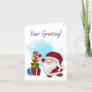 Create Your Own Christmas Presents Gnomes Holiday Card