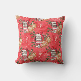 Create Your Own Christmas Treats Red Cushion