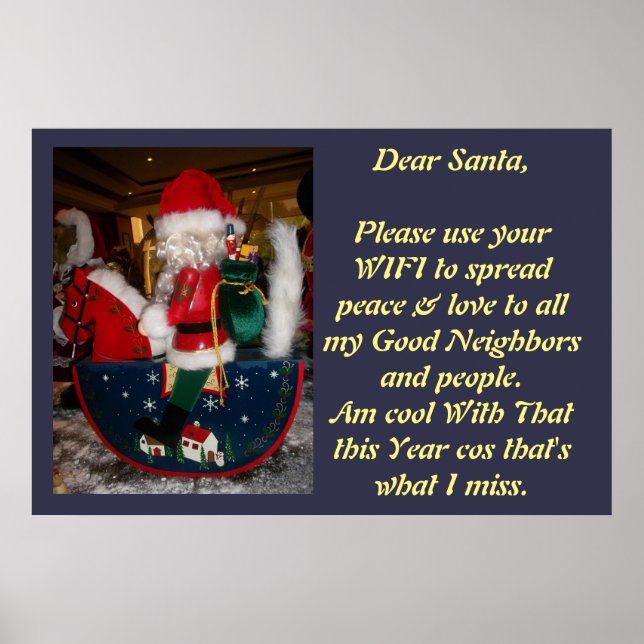 Create Your Own Christmas WIFI Poster wishes (Front)
