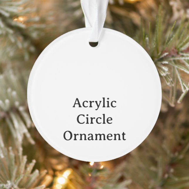 Create Your Own Circle Acrylic Ornament (Tree)