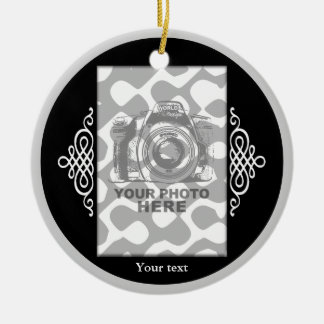 Create Your Own Circle Ornament Black Elegant