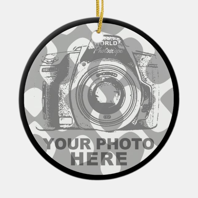 Create Your Own Circle Ornament Horizontal Photo (Front)